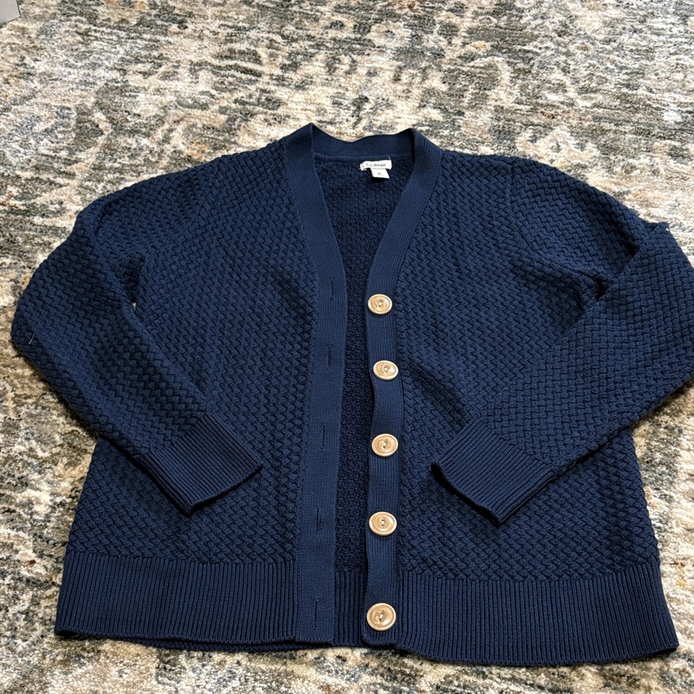 Navy Blue Cardigan LL bean